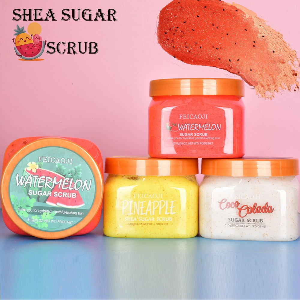 Hydrating Shea Sugar Body Scrub for Exfoliation and Smooth Skin