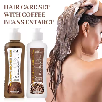 2-in-1 Coffee Extract Shampoo & Conditioner set for hair care