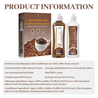 Product information for 2-in-1 Coffee Extract Shampoo & Conditioner