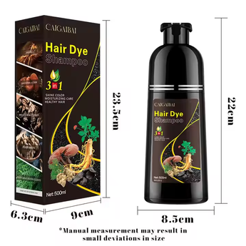 Product size of Ginseng Herbal Black Shampoo for Men & Women