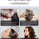 Quickly dye hair with Ginseng Herbal Black Shampoo for Men & Women