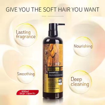 Shampoo function showing nourishing and cleansing properties