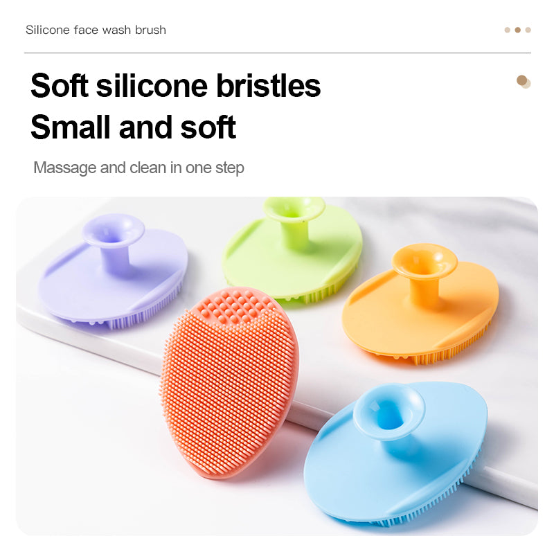 5 Pack Soft Silicone Face Scrubber - Facial Cleansing Brush, Exfoliator, Acne