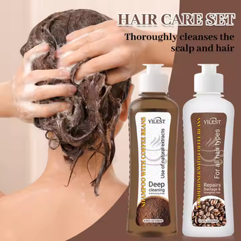 2-in-1 Coffee Extract Shampoo & Conditioner for thorough cleaning