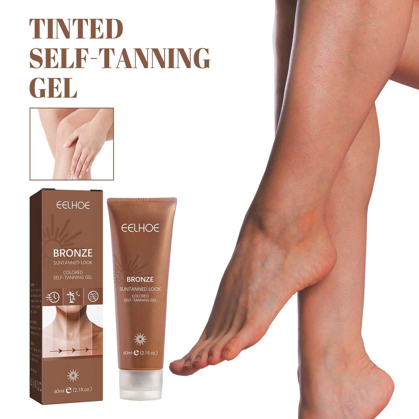 Sunright Insta Glow Cream - Low Odor Self-Tanning Lotion for All Skin Types