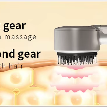 Two-level function hair comb for enhanced scalp massage.