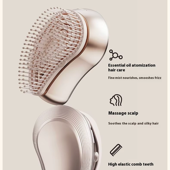 Useful spray comb for hair care and nourishment.