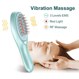 Vibration massage feature of the hair growth treatment comb.