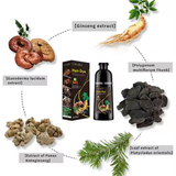 Composition of Ginseng Herbal Black Shampoo for Hair Dye